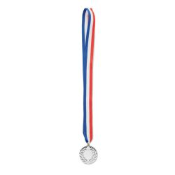 Médaille personnalisée en fer avec une sangle bleu, blanc et rouge Express