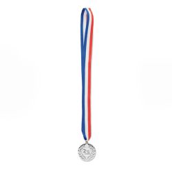 Médaille personnalisée en fer avec une sangle bleu, blanc et rouge Express