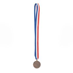 Médaille personnalisée en fer avec une sangle bleu, blanc et rouge Express