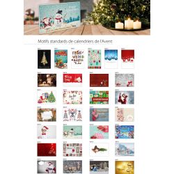 Calendrier de l’Avent publicitaire fabriqué en Europe motifs standards chocolat Belge Barry Callebaut 231x159 mm EQUITABLE Calendrier de l’Avent publicitaire fabriqué en Europe motifs standards chocolat Belge Barry Callebaut 231x159 mm EQUITABLE