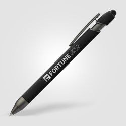 Stylo personnalisable à bille et stylet Prince Acier