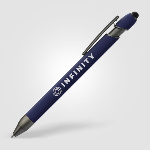 Stylo personnalisable à bille et stylet Prince Acier