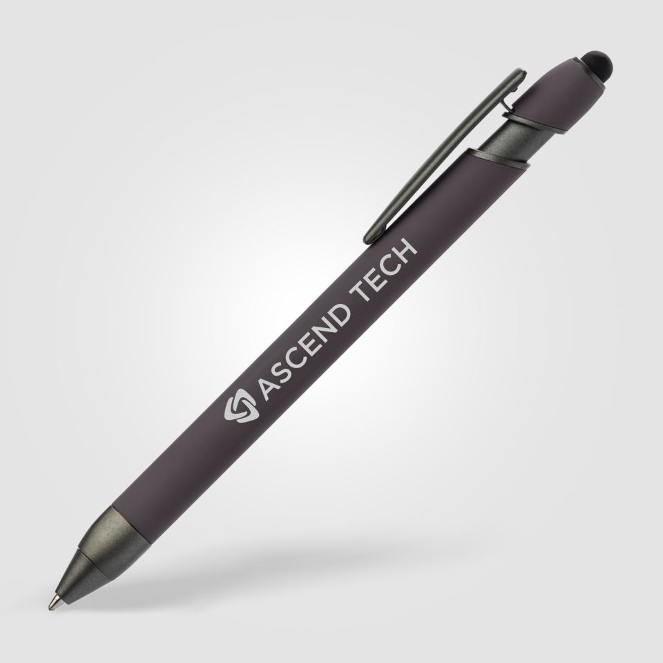 Stylo personnalisable à bille et stylet Prince Acier