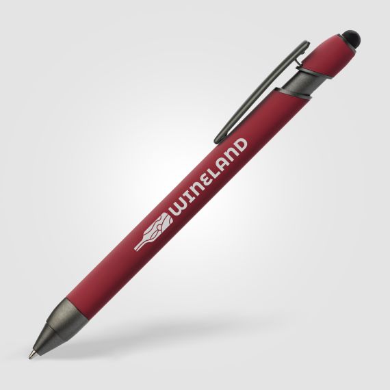 Stylo personnalisable à bille et stylet Prince Acier