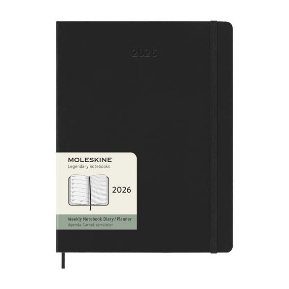 Agenda publicitaire XL hebdomadaire 12 mois Moleskine à couverture rigide Agenda publicitaire XL hebdomadaire 12 mois Moleskine à couverture rigide