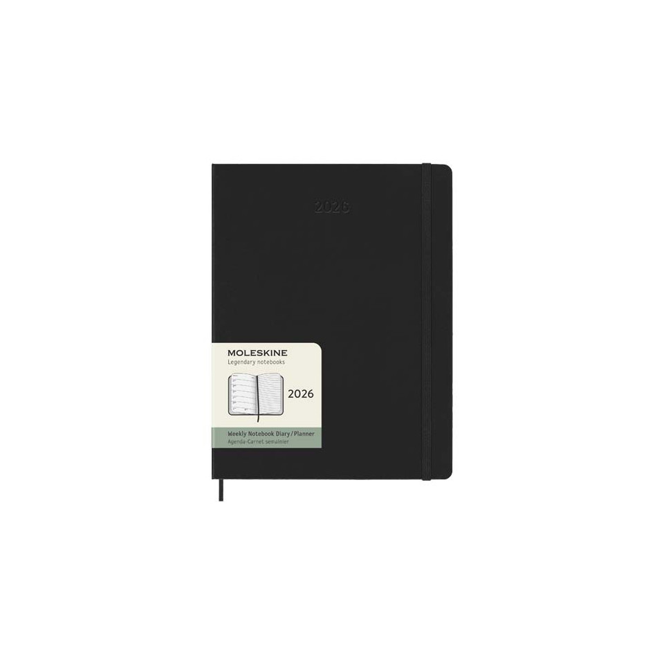 Agenda publicitaire XL hebdomadaire 12 mois Moleskine à couverture rigide