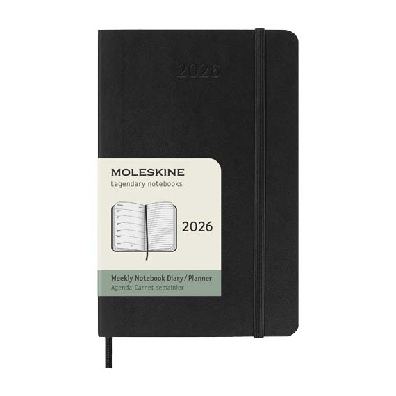 Agenda publicitaire de poche hebdomadaire 12 mois Moleskine à couverture souple Agenda publicitaire de poche hebdomadaire 12 mois Moleskine à couverture souple