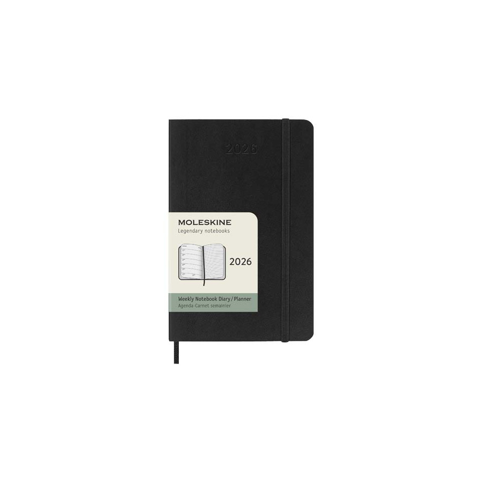 Agenda publicitaire de poche hebdomadaire 12 mois Moleskine à couverture souple