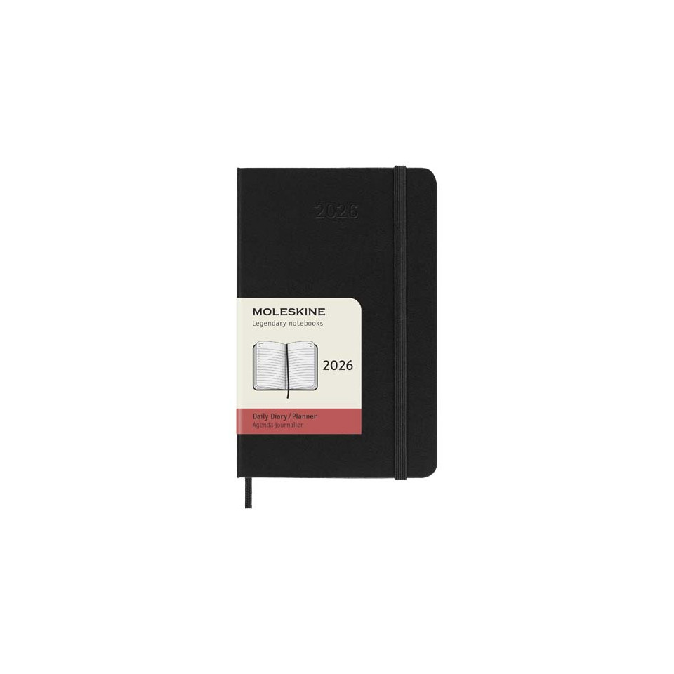 Agenda publicitaire de poche quotidien 12 mois Moleskine à couverture rigide