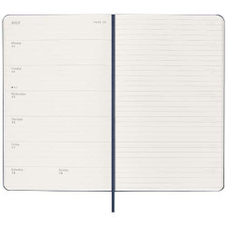 Agenda publicitaire L hebdomadaire 12 mois Moleskine à couverture rigide
