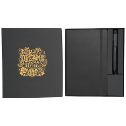 Coffret publicitaire cadeau avec cahier A5 et stylo Moleskine