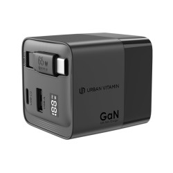 Chargeur publicitaire 65W GaN avec câble Urban Vitamin Mendocino