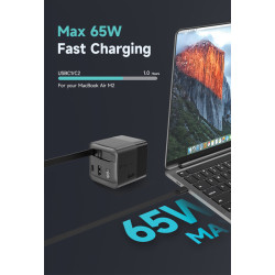 Chargeur publicitaire 65W GaN avec câble Urban Vitamin Mendocino