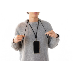 Cordon publicitaire téléphone réglable avec câble 60W en rPET RCS LoopAmp