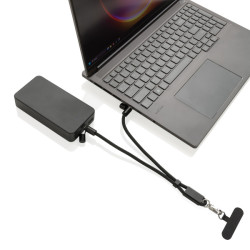 Bracelet publicitaire téléphone avec câble 60W en rPET RCS LoopAmp