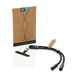 Bracelet publicitaire téléphone avec câble 60W en rPET RCS LoopAmp