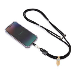 Tour publicitaire de cou téléphone réglable en rPET recyclé RCS CarryLoop