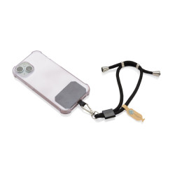 Bracelet publicitaire téléphone réglable en rPET recyclé RCS CarryLoop