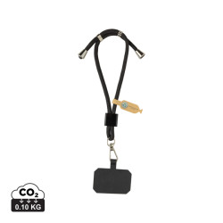 Bracelet publicitaire téléphone réglable en rPET recyclé RCS CarryLoop