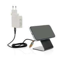 Support publicitaire de recharge magnétique 15W en aluminium Terra
