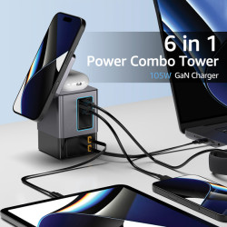 Chargeur publicitaire 105W avec câbles Urban Vitamin Sacramento