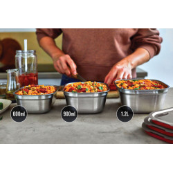 Set publicitaire de boites repas x3 Petite, Moyenne, Grande