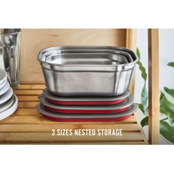 Set publicitaire de boites repas x3 Petite, Moyenne, Grande
