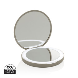 Miroir publicitaire de maquillage à LED en plastique recyclé RCS Lumora