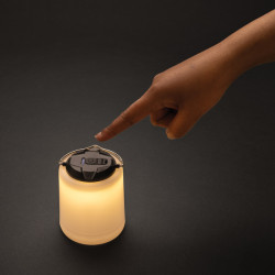 Lampe publicitaire de table rechargeable en plastique recyclé RCS Limio