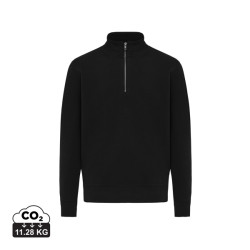 Sweater publicitaire IQONIQ à col montant zippé en coton recyclé Elgon