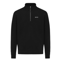 Sweater publicitaire IQONIQ à col montant zippé en coton recyclé Elgon