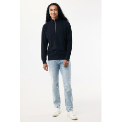 Sweater publicitaire IQONIQ à col montant zippé en coton recyclé Elgon