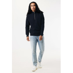 Sweater publicitaire IQONIQ à col montant zippé en coton recyclé Elgon