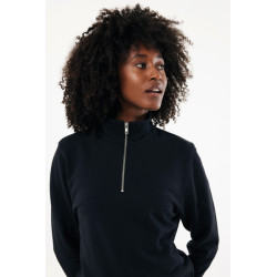 Sweater publicitaire IQONIQ à col montant zippé en coton recyclé Elgon