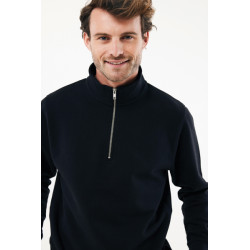 Sweater publicitaire IQONIQ à col montant zippé en coton recyclé Elgon