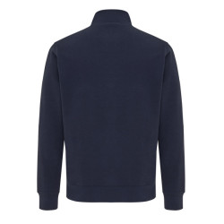 Sweater publicitaire IQONIQ à col montant zippé en coton recyclé Elgon