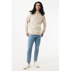 Sweater publicitaire IQONIQ à col montant zippé en coton recyclé Elgon