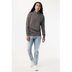 Sweater publicitaire IQONIQ à col montant zippé en coton recyclé Elgon