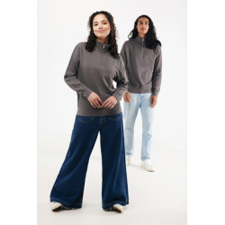 Sweater publicitaire IQONIQ à col montant zippé en coton recyclé Elgon