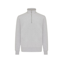 Sweater publicitaire IQONIQ à col montant zippé en coton recyclé Elgon
