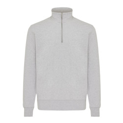 Sweater publicitaire IQONIQ à col montant zippé en coton recyclé Elgon
