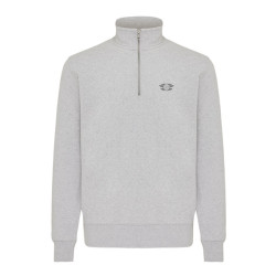 Sweater publicitaire IQONIQ à col montant zippé en coton recyclé Elgon