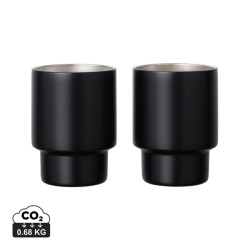 Set publicitaire de 2 tasses en acier RCS Nagano VINGA