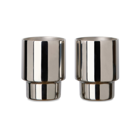 Set publicitaire de 2 tasses en acier RCS Nagano VINGA