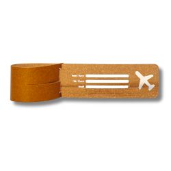 Étiquette à bagage personnalisée en cuir recyclé fabiquée en France avion Étiquette à bagage personnalisée en cuir recyclé fabiquée en France avion