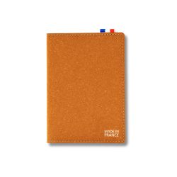 Porte passeport classique personnalisé en cuir recyclé fabriqué en France