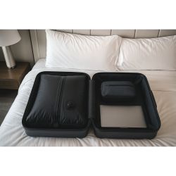 Sac publicitaire compactable avec aspiration intégrée Vacpouch