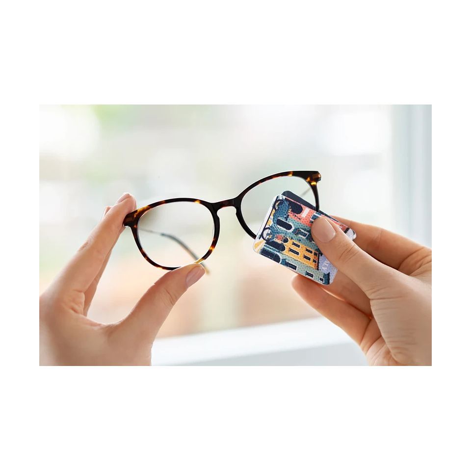 Essuie verre pliable personnalisé pour lunette et écran EXPRESS Fabriqué en Europe
