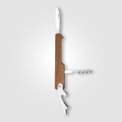 Set cadeau publicitaire Essex accessoires pour vin acier inoxydable et bois FSC Set cadeau publicitaire Essex accessoires pour vin acier inoxydable et bois FSC