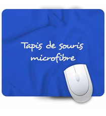 Tapis de souris microfibre publicitaire quadri